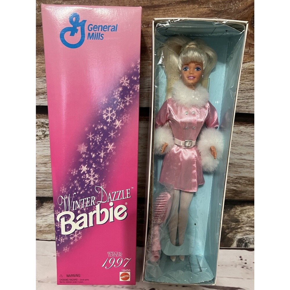 1997 Special Edition Winter Dazzle Barbie Doll General Mills 18456 NRFB Mattel
